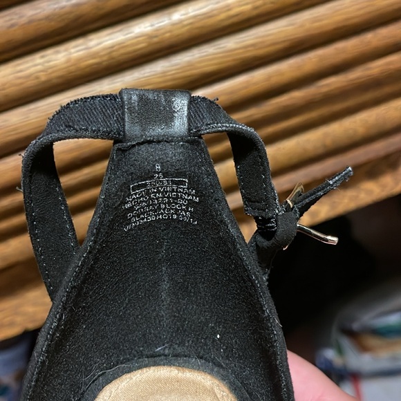 Black suede block heels - Picture 4 of 4